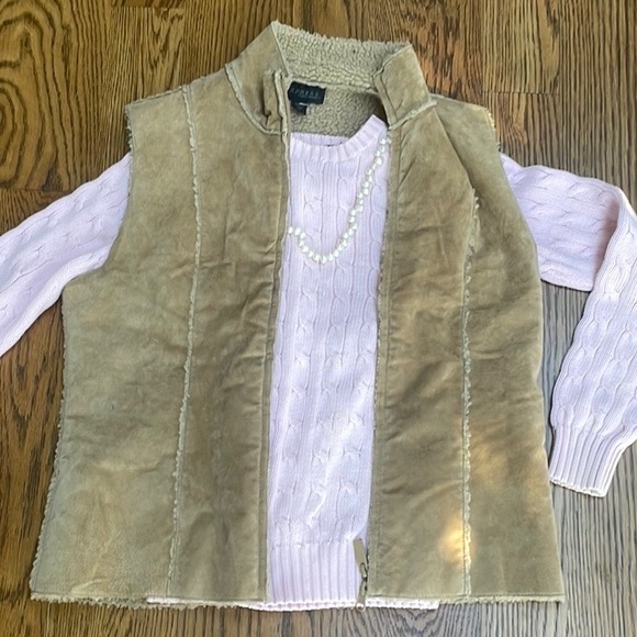 Vintage Suede Vest with Shearling Lining - Picture 4 of 8